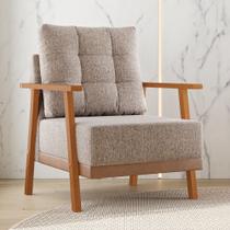 Poltrona 80cm Linho Celine Viero Móveis