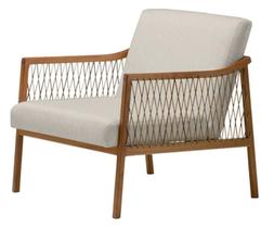 Poltrona Acaé Assento Algodão Estrutura Madeira Cedro 80cm - 70425 Poltrona Acaé Assento Algodão Estrutura Madeira Cedro 80cm - 70425