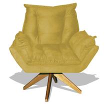 Poltrona Albany Base Giratoria Decorativa - Amarelo Poltrona Albany Base Giratoria Decorativa - Amarelo