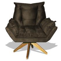 Poltrona Albany Base Giratoria Decorativa - Marrom Poltrona Albany Base Giratoria Decorativa - Marrom