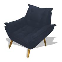 Poltrona Albany Pes Palito Decorativa - Azul Marinho Poltrona Albany Pes Palito Decorativa - Azul Marinho