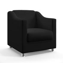 Poltrona Alya Couro Preto Aradecor Poltrona Alya Couro Preto Aradecor