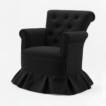 Poltrona Amamentação Aconchego Confortável Descanso Quarto Bebê Suede Preto Poltrona Amamentação Aconchego Confortável Descanso Quarto Bebê Suede Preto