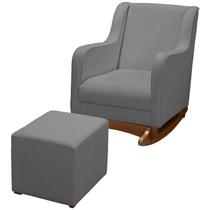 Poltrona Amamentação Aquila Plus com Puff Boucle Cinza - Fratello Poltrona Amamentação Aquila Plus com Puff Boucle Cinza - Fratello