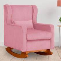 Poltrona Amamentação Balanço Aurora Suede Rosa Poltrona Amamentação Balanço Aurora Suede Rosa