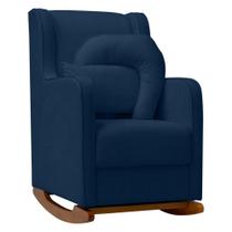 Poltrona Amamentação Balanço Base De Madeira Maciça Bouclê