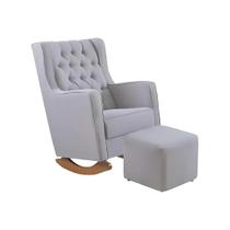 Poltrona Amamentação Balanço Com Puff Versão Premium Itália