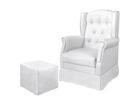 Poltrona Amamentação Balanço + Puff Letícia - Branco Poltrona Amamentação Balanço + Puff Letícia - Branco