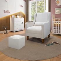 Poltrona Amamentação Boucle Fixa Puff Sophia Phoenix Baby