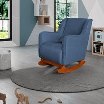 Poltrona Amamentação C / Balanço Cadeira Descanso Aquila Linho