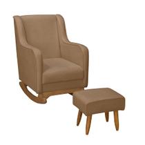 Poltrona Amamentação c Balanço Puff Aquila Boucle terra Poltrona Amamentação c Balanço Puff Aquila Boucle terra