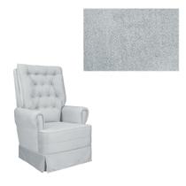 Poltrona Amamentação com Balanço Eloisa para Sala e Quarto - Decor Loppes PB 603 - Boucle