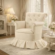 Poltrona Amamentação Descanso Balanço Confortável Quarto Cadeira Sala Leitura material sintético Cor:material sintético Branco