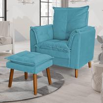 Poltrona Amamentação Descanso Pés Palito Com Puff Ariel Suede Poltrona Amamentação Descanso Pés Palito Com Puff Ariel Suede