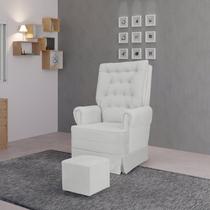 Poltrona Amamentação Eloa com Puff Bouclê