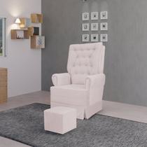 Poltrona Amamentação Eloa com Puff Veludo