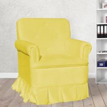 Poltrona Amamentação Laura Suede Amarelo - LM DECOR