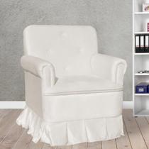 Poltrona Amamentação Laura Suede Branco - LM DECOR Poltrona Amamentação Laura Suede Branco - LM DECOR