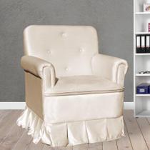 Poltrona Amamentação Laura Suede Cappuccino - LM DECOR
