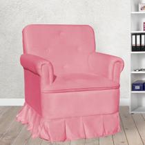 Poltrona Amamentação Laura Suede Rosa - LM DECOR Poltrona Amamentação Laura Suede Rosa - LM DECOR
