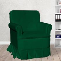 Poltrona Amamentação Laura Suede Verde - LM DECOR Poltrona Amamentação Laura Suede Verde - LM DECOR