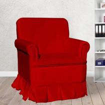 Poltrona Amamentação Laura Suede Vermelho - LM DECOR