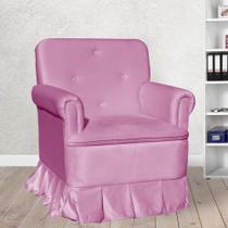 Poltrona Amamentação Laura Veludo Rosa Chiclete - LM DECOR Poltrona Amamentação Laura Veludo Rosa Chiclete - LM DECOR
