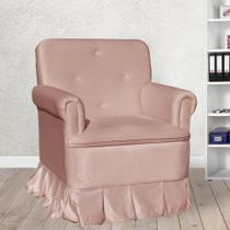 Poltrona Amamentação Laura Veludo Rosa - LM DECOR Poltrona Amamentação Laura Veludo Rosa - LM DECOR