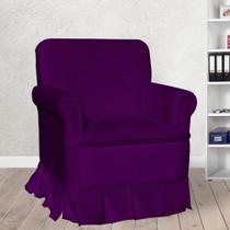 Poltrona Amamentação Laura Veludo Roxo - LM DECOR Poltrona Amamentação Laura Veludo Roxo - LM DECOR