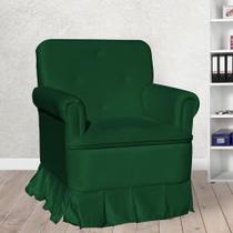 Poltrona Amamentação Laura Veludo Verde - LM DECOR Poltrona Amamentação Laura Veludo Verde - LM DECOR