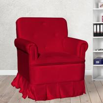 Poltrona Amamentação Laura Veludo Vermelho - LM DECOR Poltrona Amamentação Laura Veludo Vermelho - LM DECOR