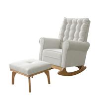 Poltrona Amamentação Paris Com Balanço e Puff