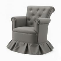 Poltrona Amentação Confortável Com Balanço Descanso Quarto Bebê Aconchego Suede Cor:Suede Rose