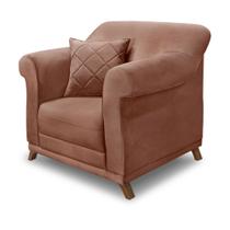 Poltrona Amsterdam Veludo Cobre - Lucadi Home