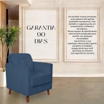 Poltrona Angelina Confortavel Luxo Suede Azul Marinho Poltrona Angelina Confortavel Luxo Suede Azul Marinho