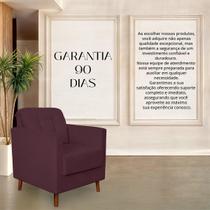 Poltrona Angelina Confortavel Luxo Suede Bordo