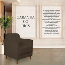 Poltrona Angelina Confortavel Luxo Suede Marrom