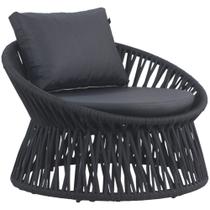 Poltrona Área Externa Monza Alumínio Pintura Corda Náutica