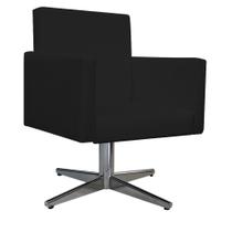 Poltrona Arenzza Base Giratória de Metal Corano Preto - DAMAFFÊ MÓVEIS Poltrona Arenzza Base Giratória de Metal Corano Preto - DAMAFFÊ MÓVEIS