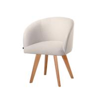 Poltrona Atena com Base Fixa em Madeira Due Decor