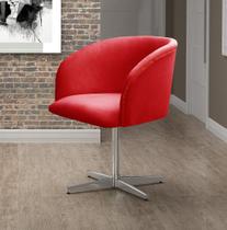 Poltrona Atenas Base Giratória de Alumínio Sala de Estar Poltrona Atenas Base Giratória de Alumínio Sala de Estar