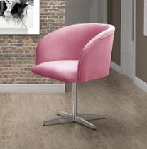 Poltrona Atenas Base Giratória de Alumínio Sala de Estar