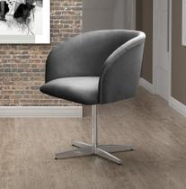 Poltrona Atenas Base Giratória de Alumínio Sala de Estar Poltrona Atenas Base Giratória de Alumínio Sala de Estar