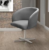 Poltrona Atenas Base Giratória de Alumínio Sala de Estar Poltrona Atenas Base Giratória de Alumínio Sala de Estar