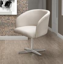 Poltrona Atenas Base Giratória de Alumínio Sala de Estar Poltrona Atenas Base Giratória de Alumínio Sala de Estar