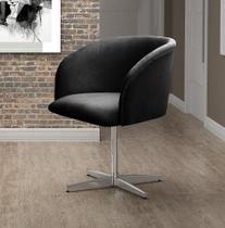 Poltrona Atenas Base Giratória de Alumínio Sala de Estar Poltrona Atenas Base Giratória de Alumínio Sala de Estar