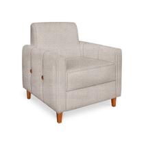 Poltrona Aurora Linho Rustico Areia - Lucadi Home