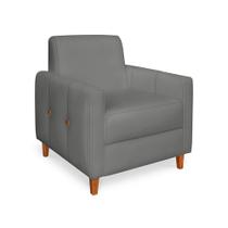 Poltrona Aurora Veludo Cinza Chumbo - Lucadi Home