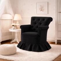 Poltrona Balanço Amamentação Quarto Confortável Descanso Sala Leitura Suede Cor:Suede Rose