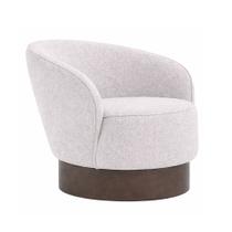 Poltrona Base Aço Serene Bouclé Cinza - Sallar Home